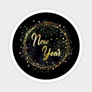 Colorful Year of the Rabbit 2023 - Happy New Year 2023 Magnet